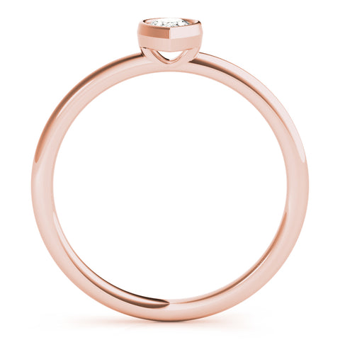 Dainty Pear Solitaire Bezel Ring 1/4ct