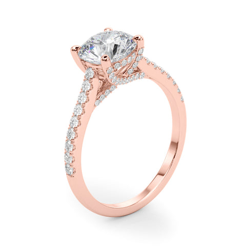 Pavé Cathedral Solitaire Engagement Ring