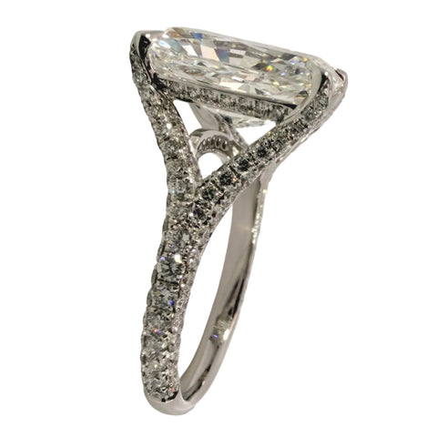 Radiant Micro-Pave Engagement Ring 5.04 Carat