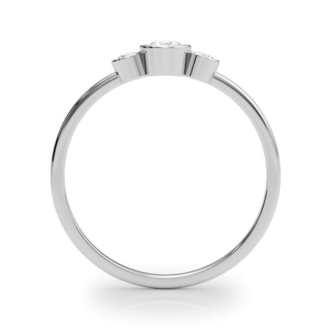 Petite Round Bezel 3 Stone Diamond Ring