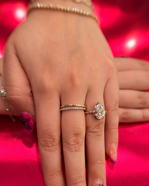 Pear Diamond Collet Solitaire Engagement Ring 2.09 Carat