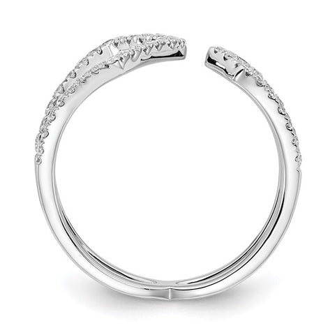 14K White Gold Open Diamond Frame Ring 3/8ctw