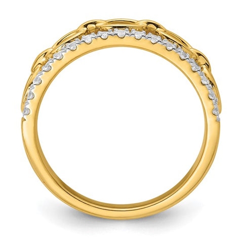 14K Yellow Gold Linked Diamond Band 1/3ctw