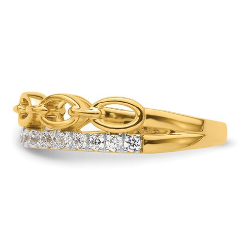 14K Yellow Gold Linked Diamond Band 1/3ctw