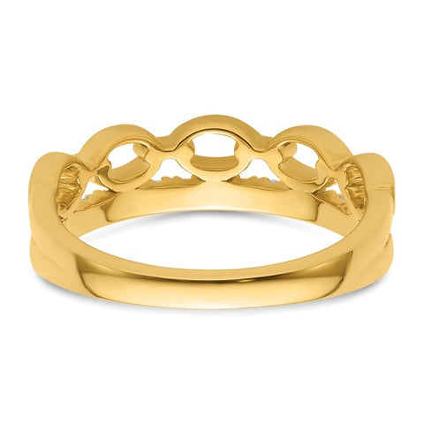 14K Yellow Gold Linked Diamond Band 1/3ctw