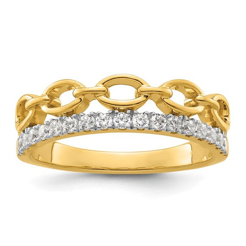 14K Yellow Gold Linked Diamond Band 1/3ctw