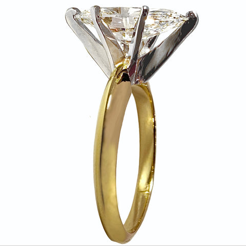 6-Prong Classic Two-Tone Solitaire Marquise Diamond Engagement Ring 2.04Ct