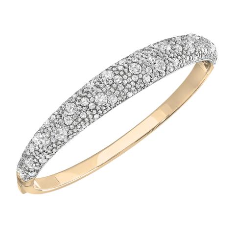Pave Diamond Bangle Bracelet 6ctw