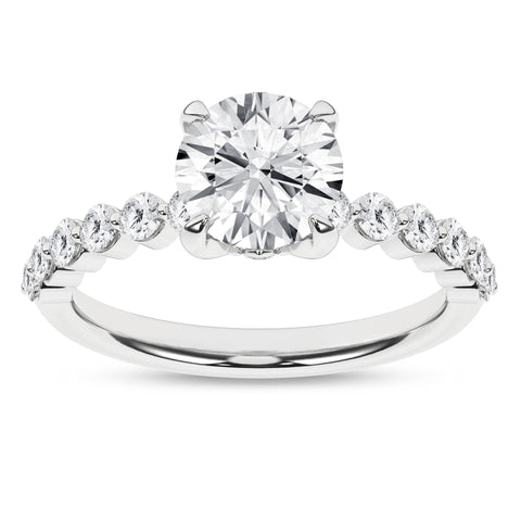 Round Brilliant Bubble Diamond Engagement Ring