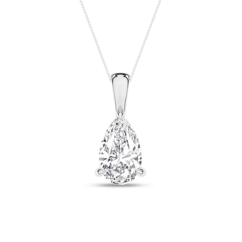 Pear Diamond Solitaire Pendant