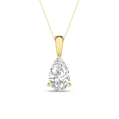 Pear Diamond Solitaire Pendant