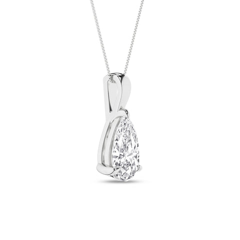 Pear Diamond Solitaire Pendant