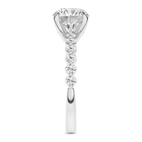 Round Brilliant Bubble Diamond Engagement Ring