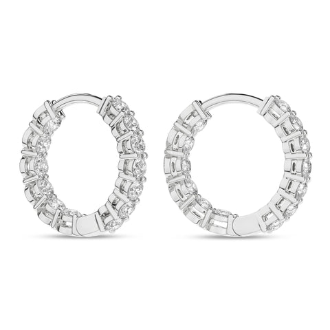 14K Inside-Out Diamond Huggies 1ctw